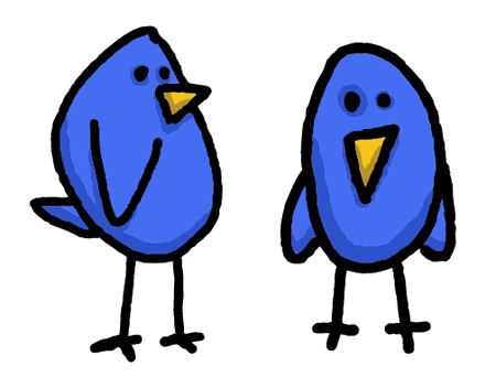 8 free cute simple twitter bird vector graphics