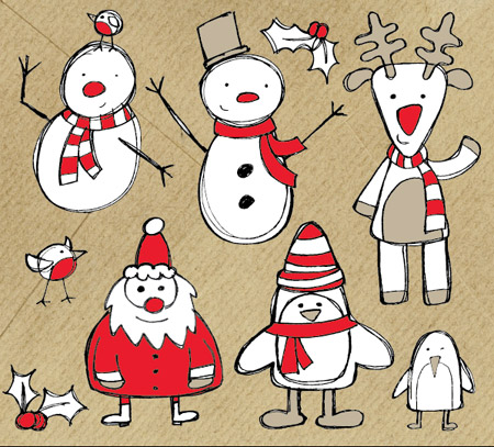Christmas Sketch Vectors Christmas Sketch Vectors
