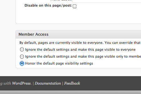 Configuring the Member Access plugin