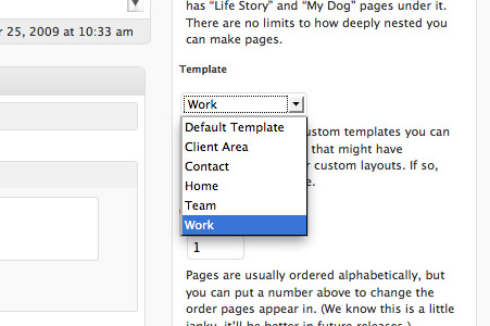 Activating the custom page template