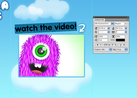 Building an illustrated kids website in Photoshop