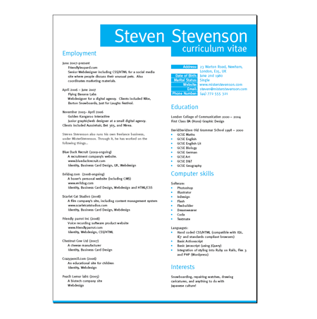 making a resume in indesign