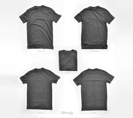 Blank T-Shirt Template – Black