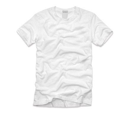 blank white t shirt outline. Blank T-Shirt Template: