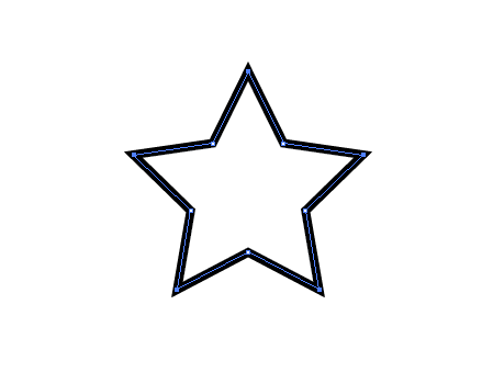 Create a pointed object using the Star Tool, using the Direct Selection Tool 