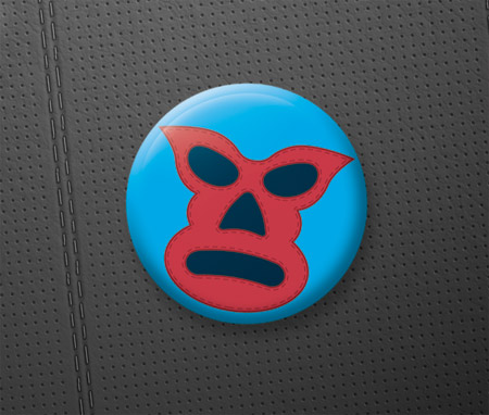 Lucha Libre mask pin badge design