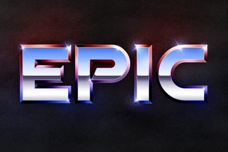 Epic metal text effect