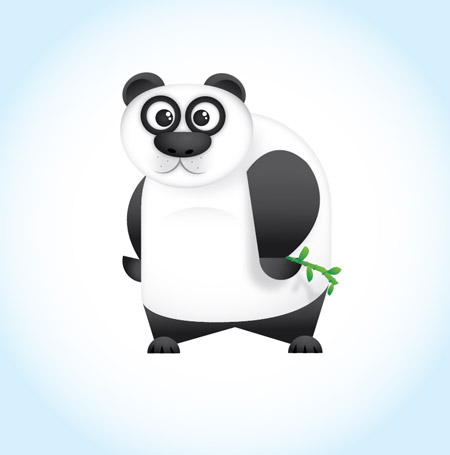 Nhân vật Panda vector thức