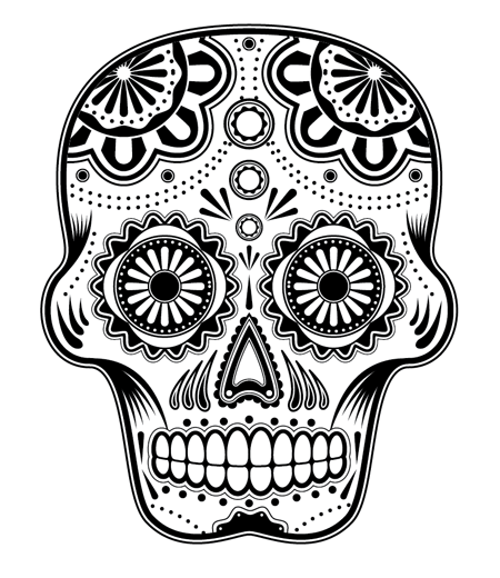 Vector sugar skull illustration