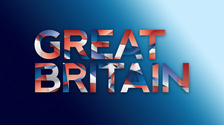Great Britain text effect design