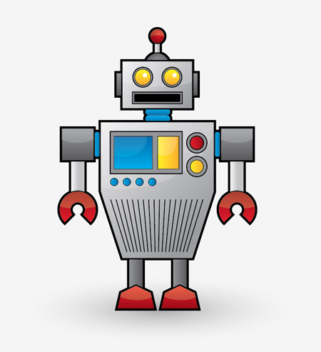 Vector robot character