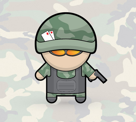 Vector soldier character