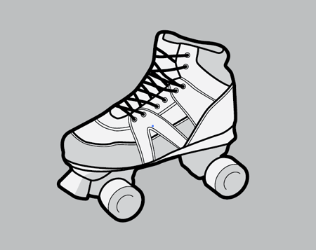 Vector roller skate